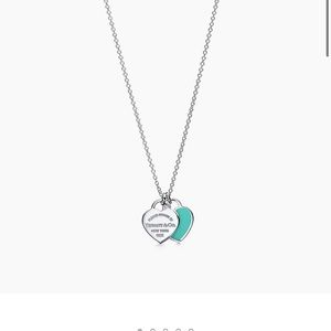 Return to Tiffany blue double heart tag pendant in silver